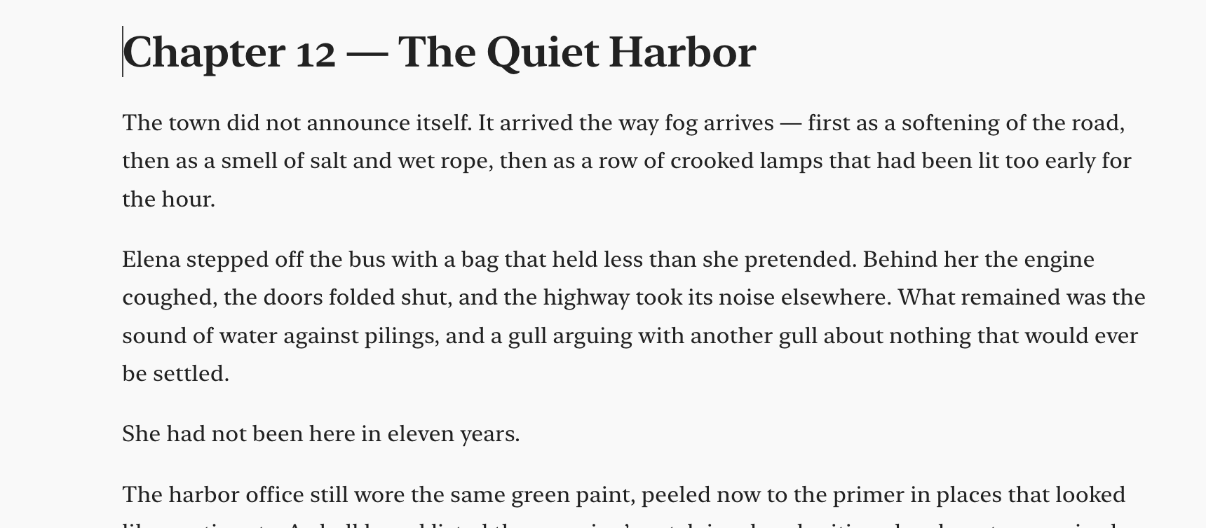 The same chapter on the Paper theme: white page, black type.